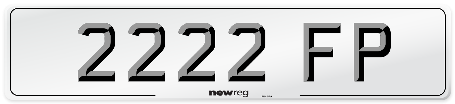 2222 FP Number Plate from New Reg